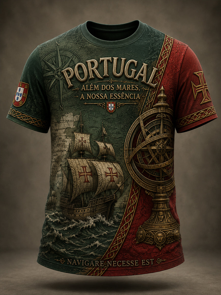 Espírito Náutico Português Masculino Elementos Culturais Patrióticos T-Shirt Art Print