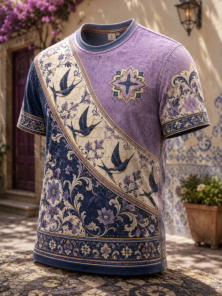 Azulejo Português Masculino Elemento Cultural T-Shirt Art Print