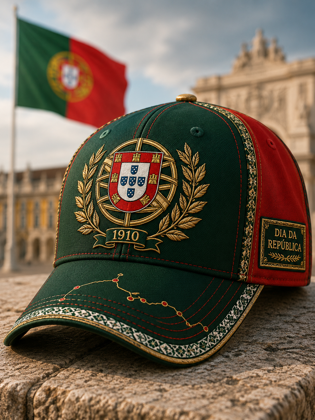 Chapéu Unisex do Dia do Aniversário da República de Portugal