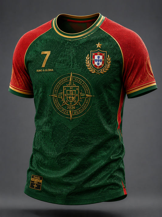 Camiseta de Futebol Clássico Masculina 2026 Portugal