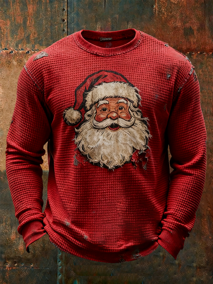 Papai Noel dos homens impresso top casual