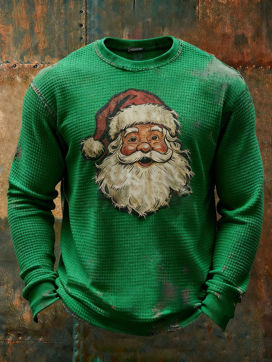 Papai Noel dos homens impresso top casual