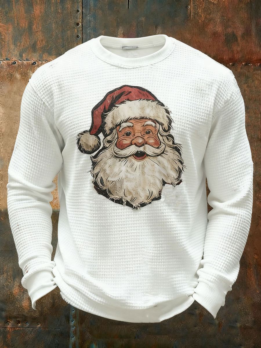 Papai Noel dos homens impresso top casual