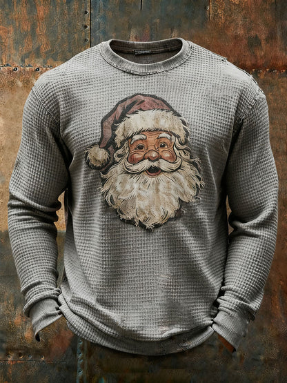 Papai Noel dos homens impresso top casual