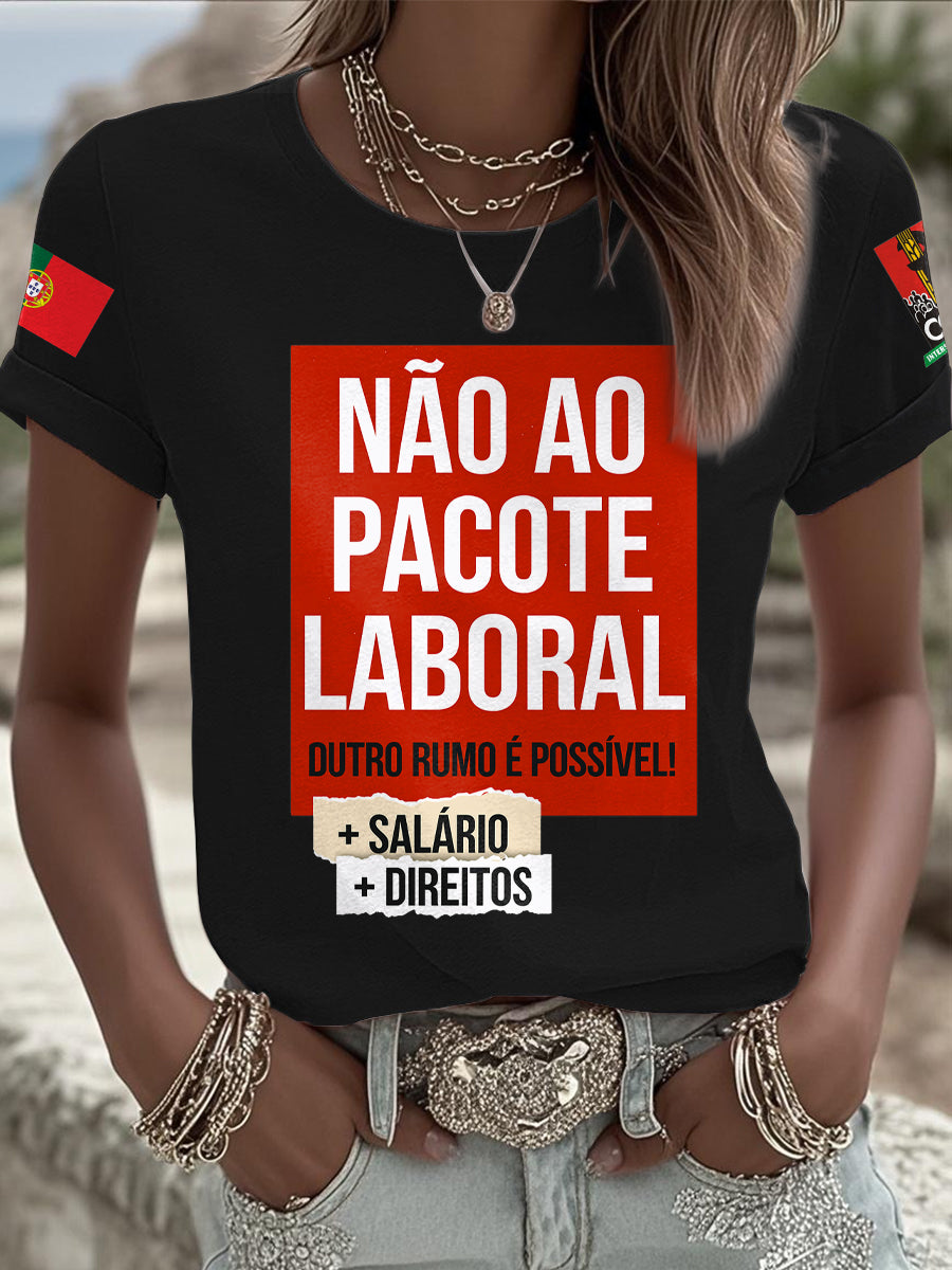 Camiseta Feminina Estampada de Portugal Resist