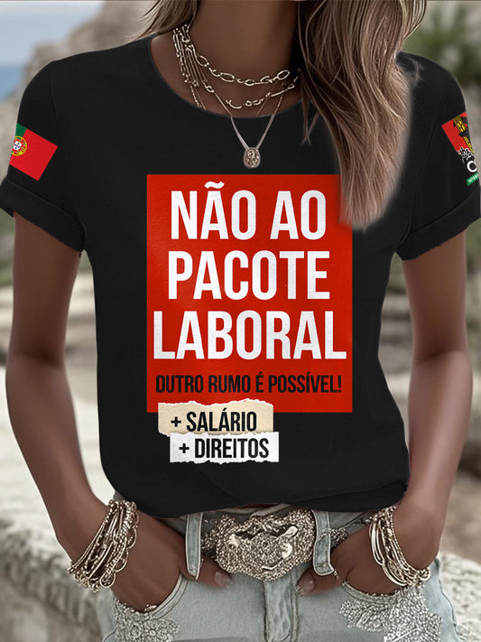 Camiseta Feminina Estampada de Portugal Resist