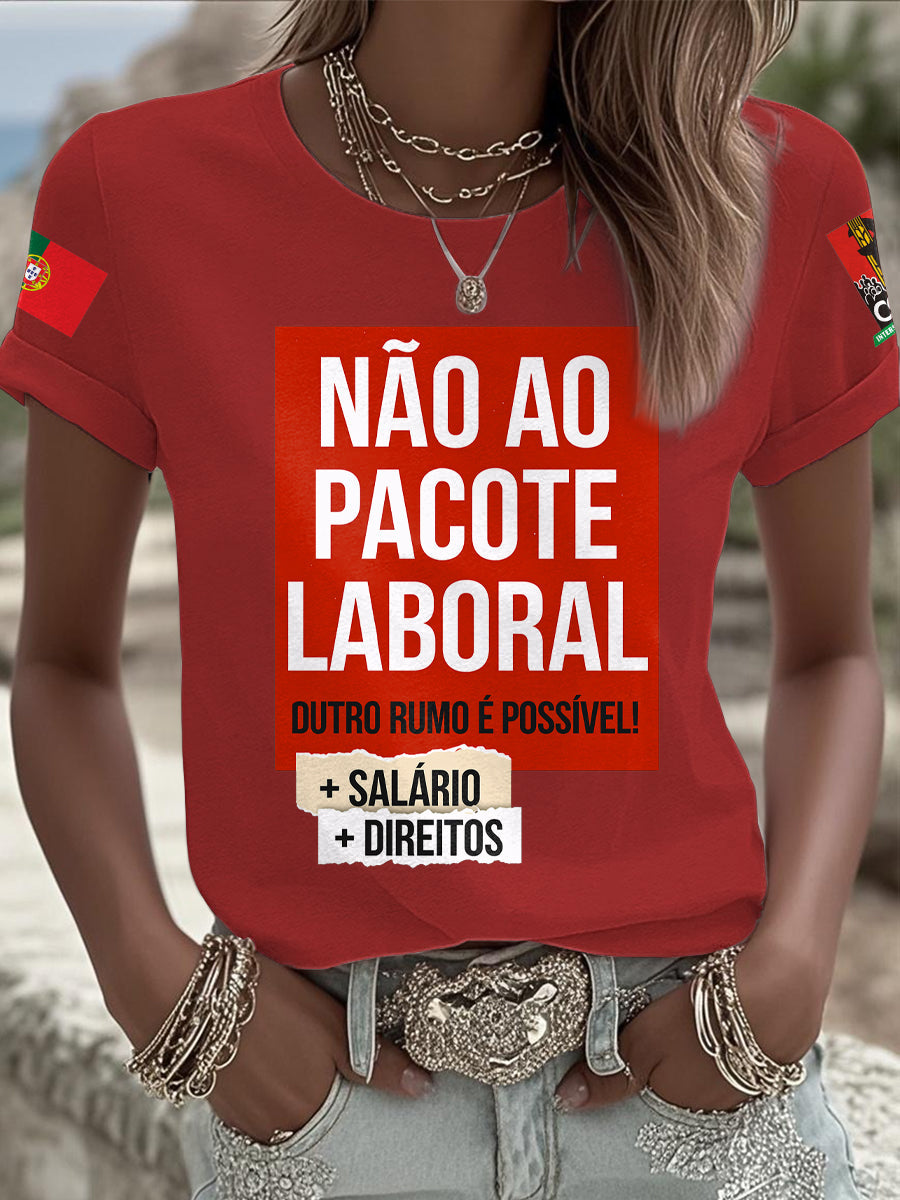Camiseta Feminina Estampada de Portugal Resist