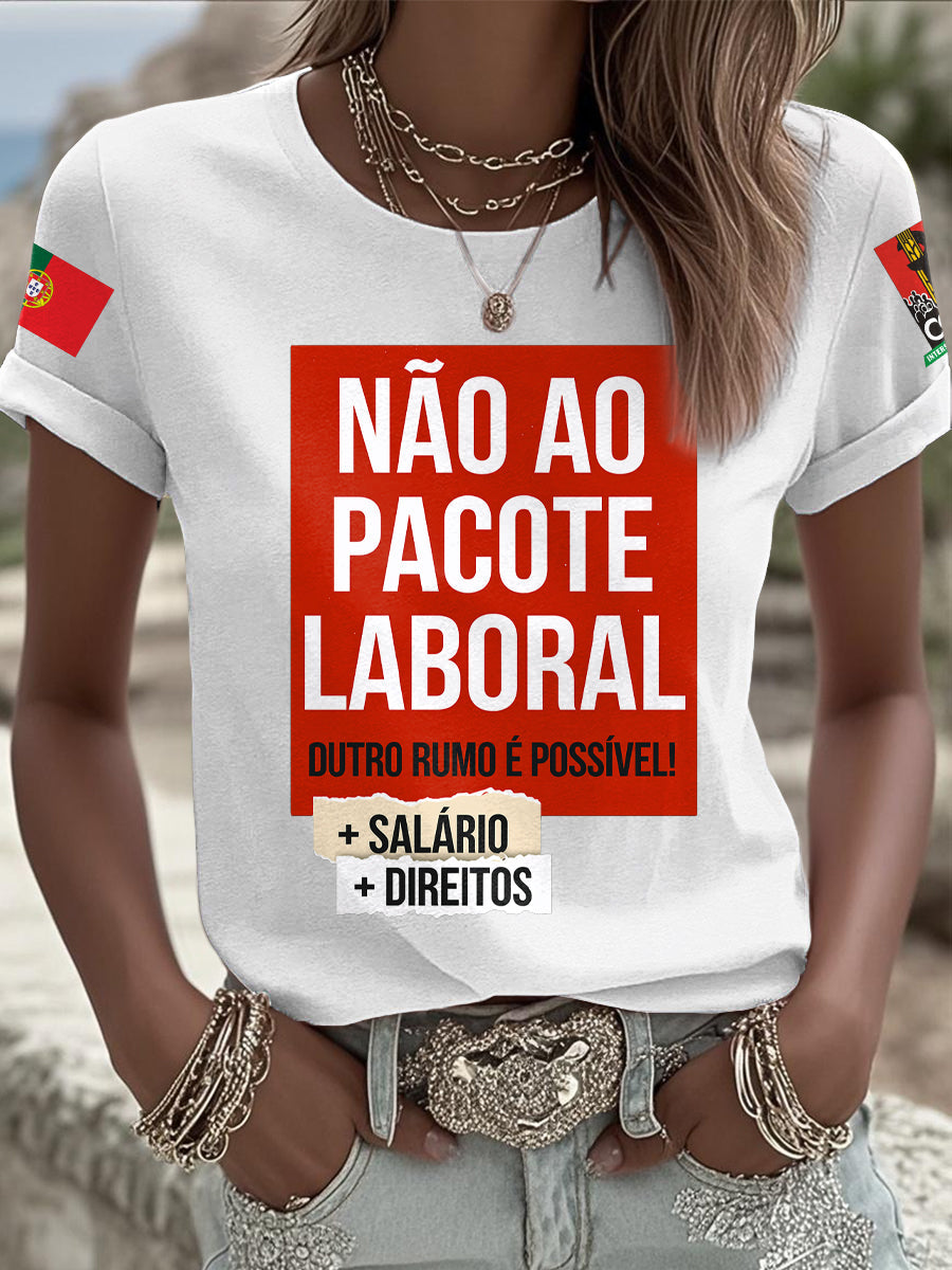 Camiseta Feminina Estampada de Portugal Resist