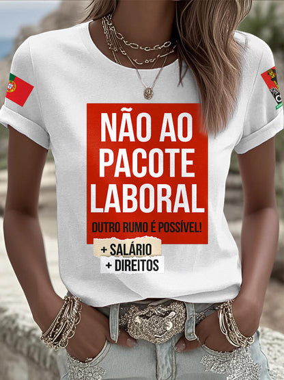 Camiseta Feminina Estampada de Portugal Resist