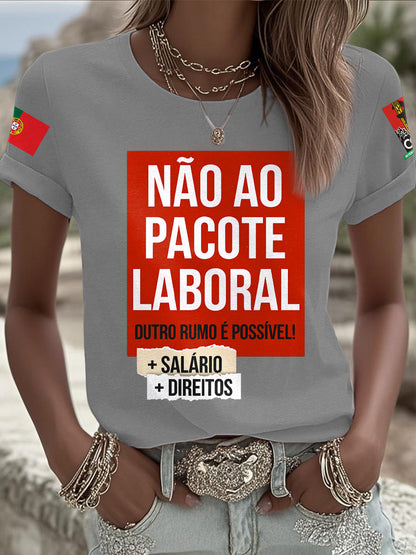 Camiseta Feminina Estampada de Portugal Resist