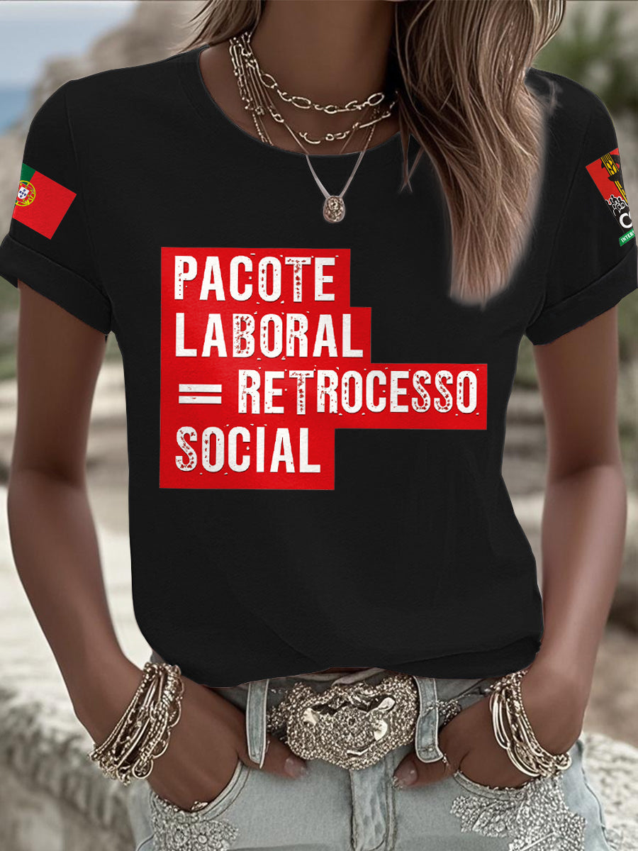 Camiseta Feminina Estampada de Portugal Resist