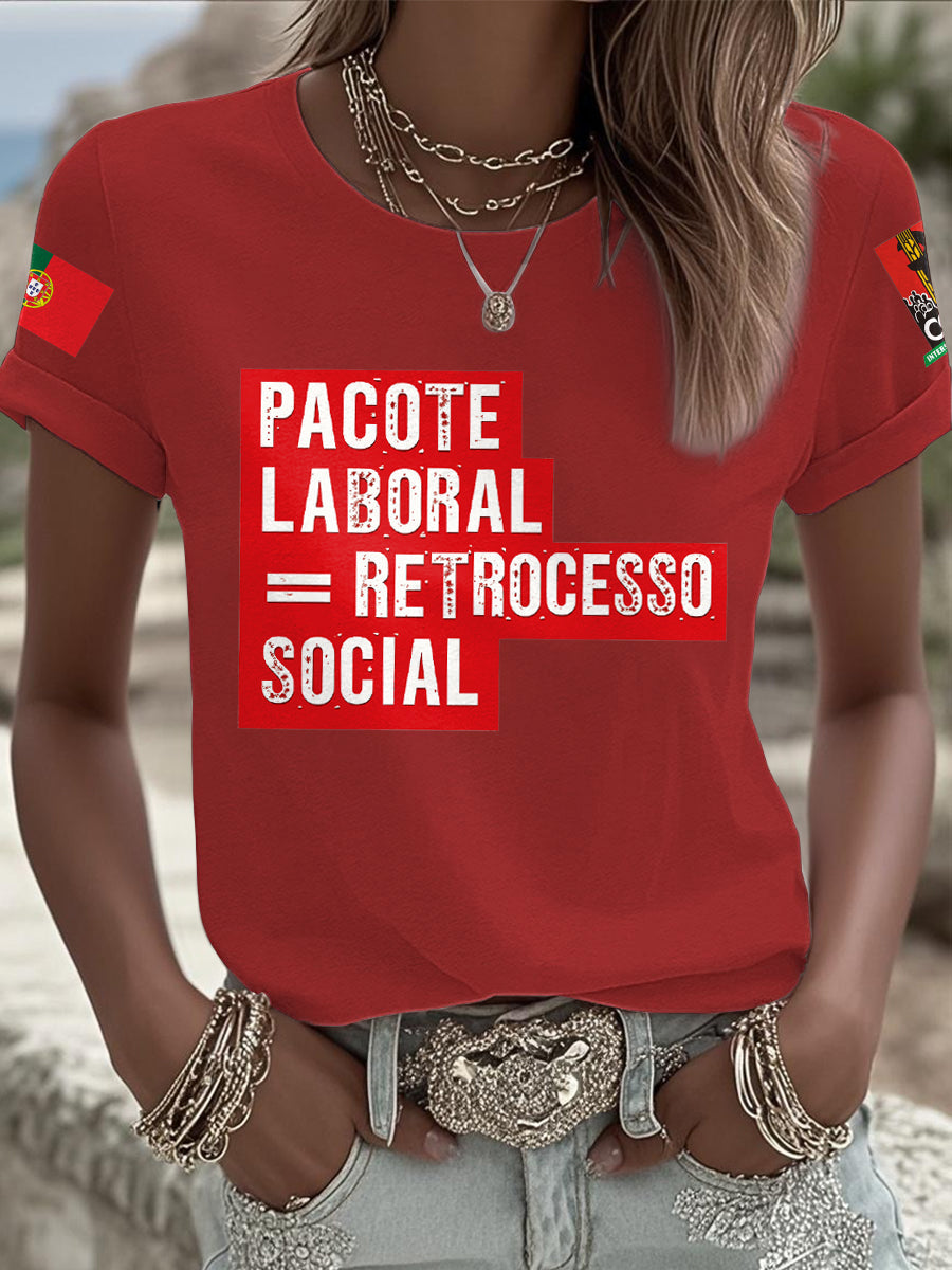 Camiseta Feminina Estampada de Portugal Resist