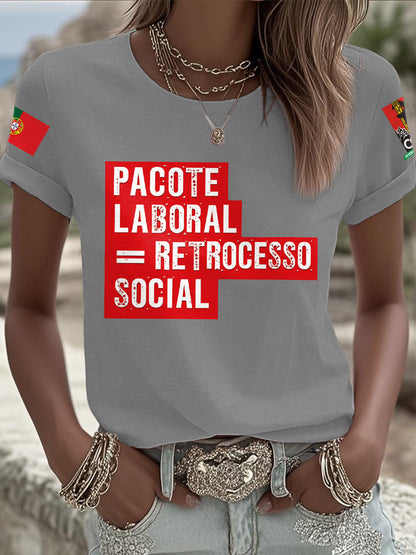 Camiseta Feminina Estampada de Portugal Resist