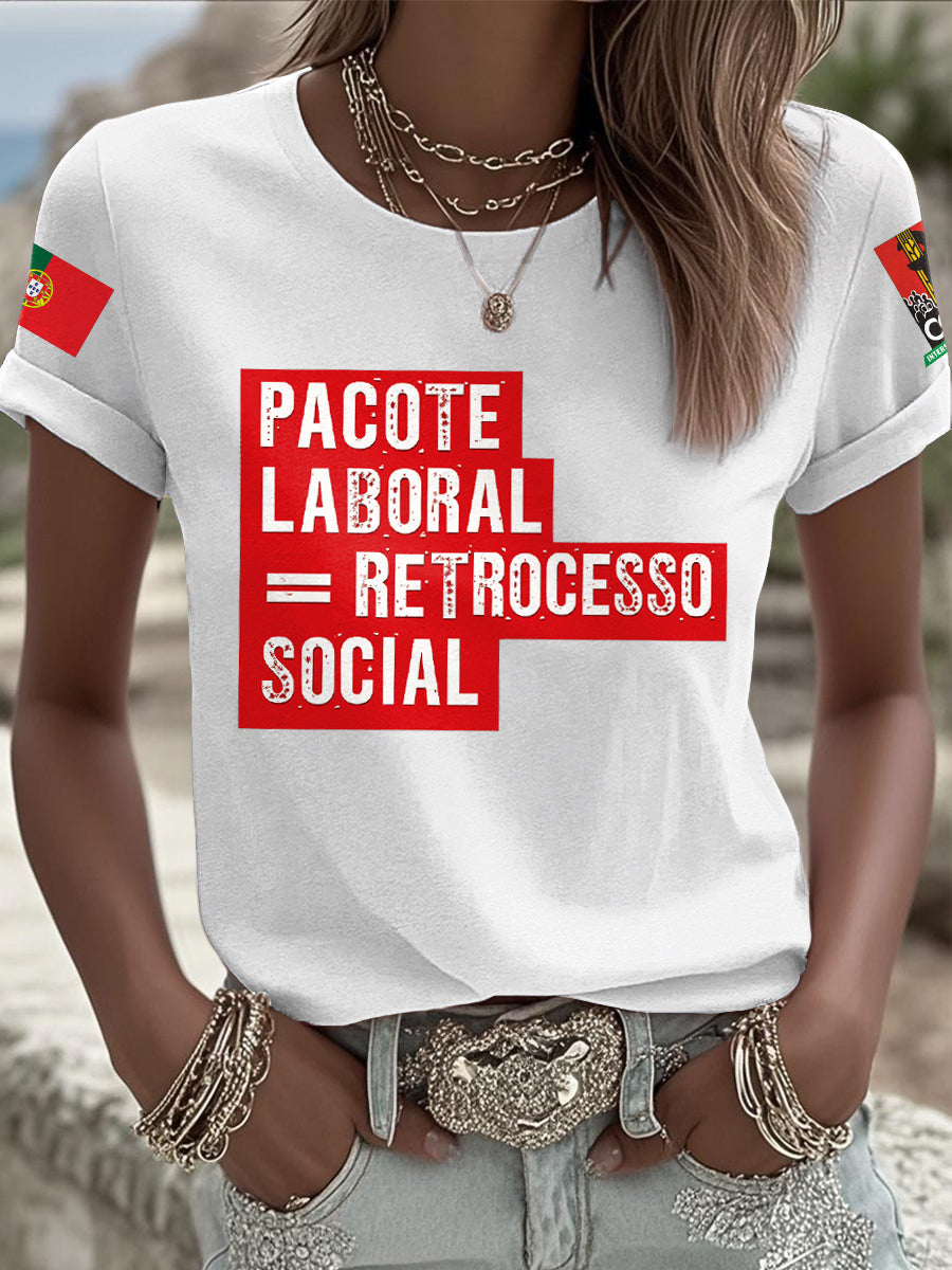 Camiseta Feminina Estampada de Portugal Resist