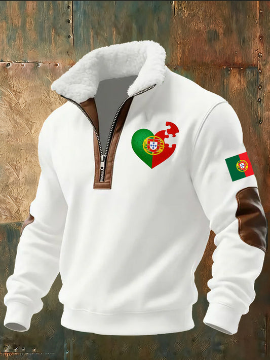 Moletom de gola português Print Stand masculino