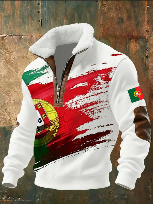 Moletom de gola português Print Stand masculino