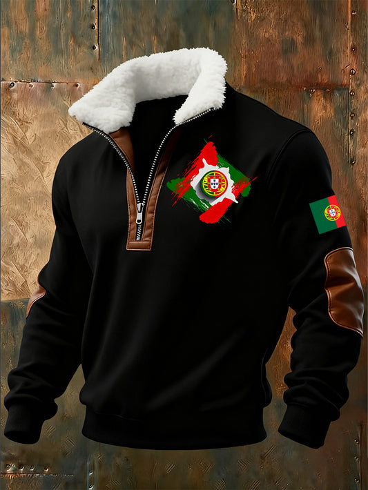 Moletom de gola português Print Stand masculino