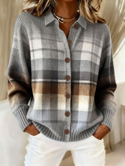 Arte de outono feminino impressa Casual Tops