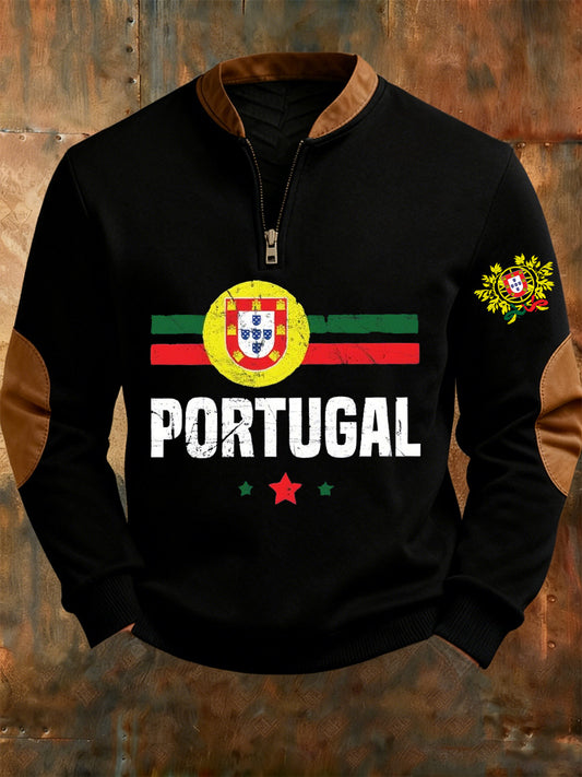 Moletom estampado português dos homens