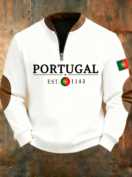 Moletom estampado português dos homens