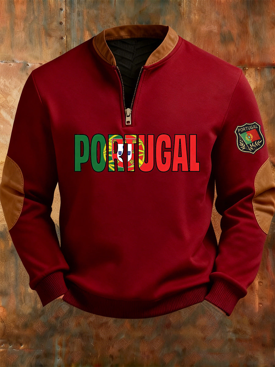 Moletom estampado português dos homens