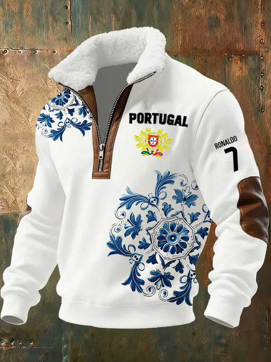 Moletom de gola português Print Stand masculino