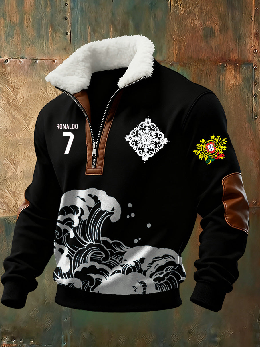 Moletom de gola português Print Stand masculino