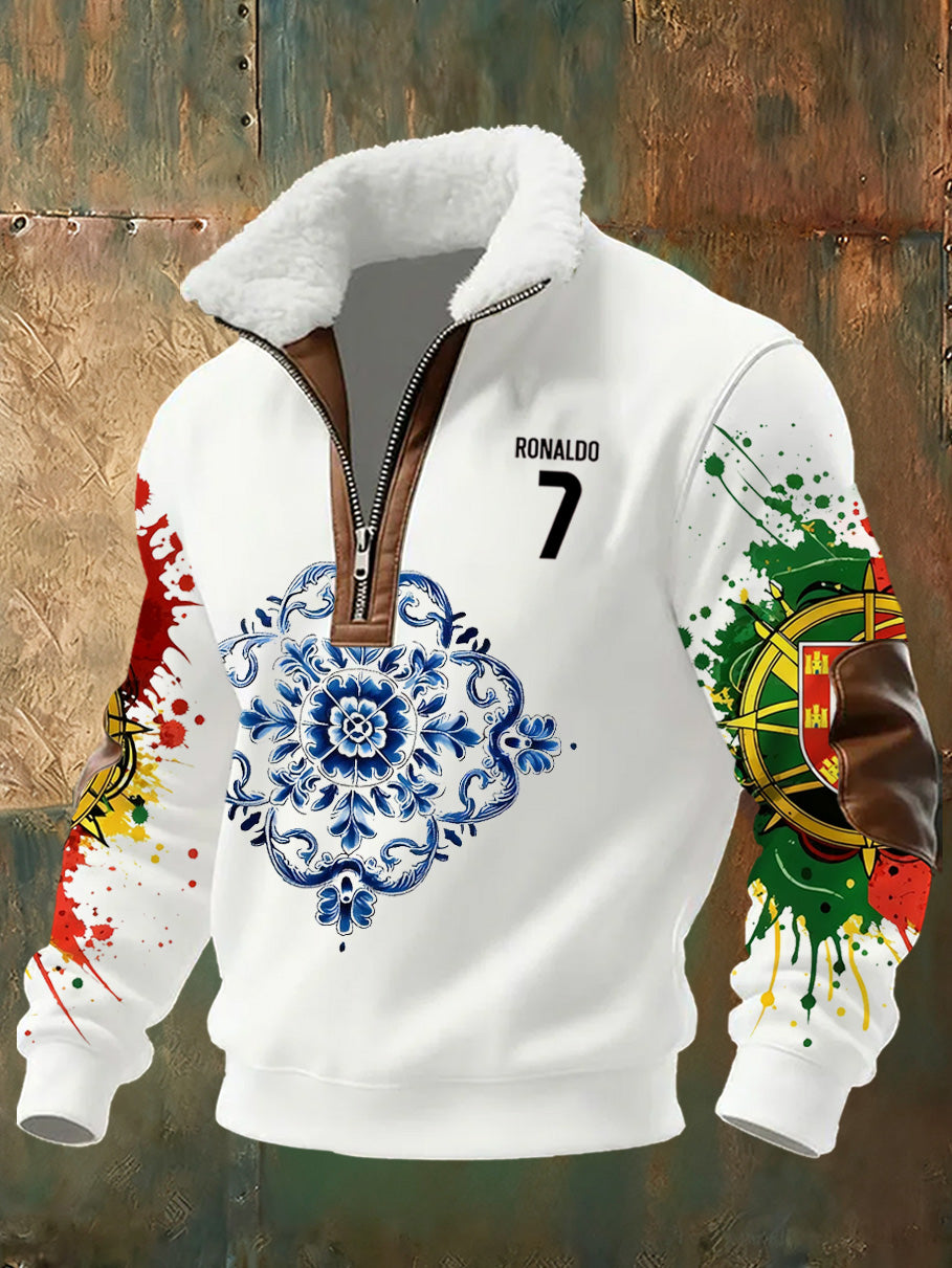 Moletom de gola português Print Stand masculino