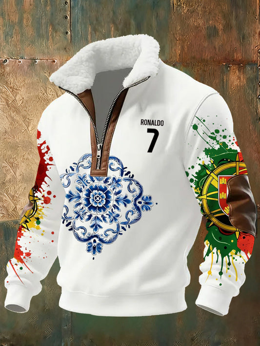 Moletom de gola português Print Stand masculino