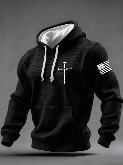 Jesus dos homens o caminho a verdade a vida Cruz xadrez algodão Hoodie