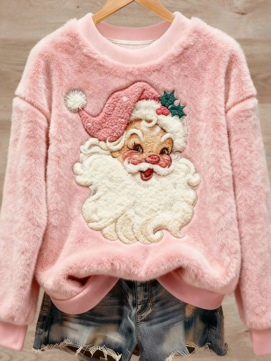 Arte animal retro impressão confortável top de flanela feminino