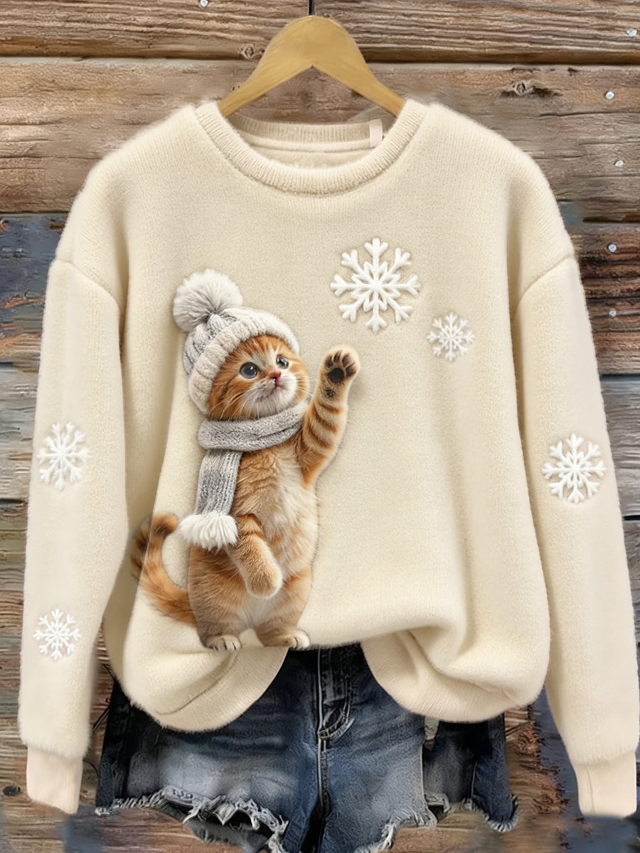 Arte animal retro impressão confortável top de flanela feminino