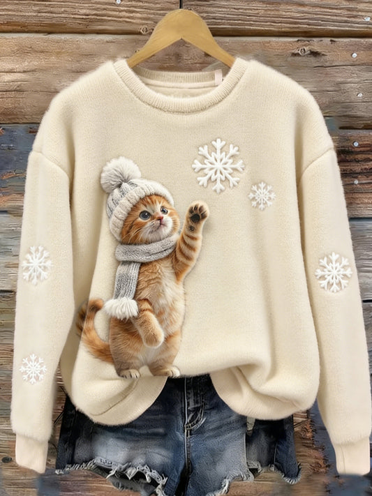 Arte animal retro impressão confortável top de flanela feminino