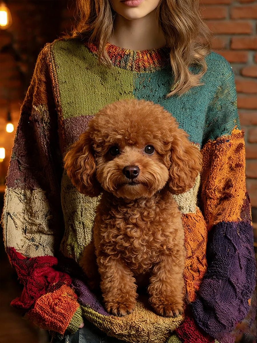 Arte Retro Animal das mulheres Casual Conforto Top De Malha