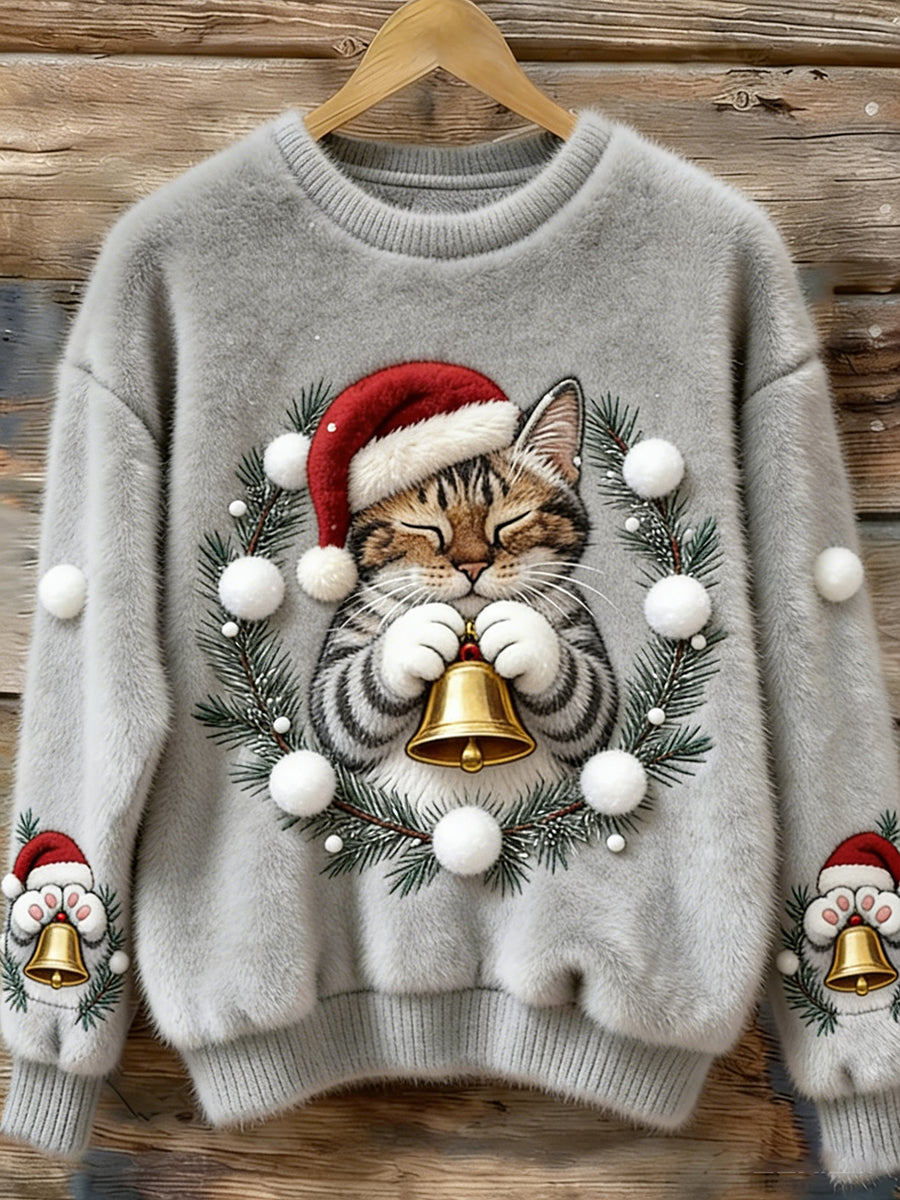 Arte animal retro impressão confortável top de flanela feminino