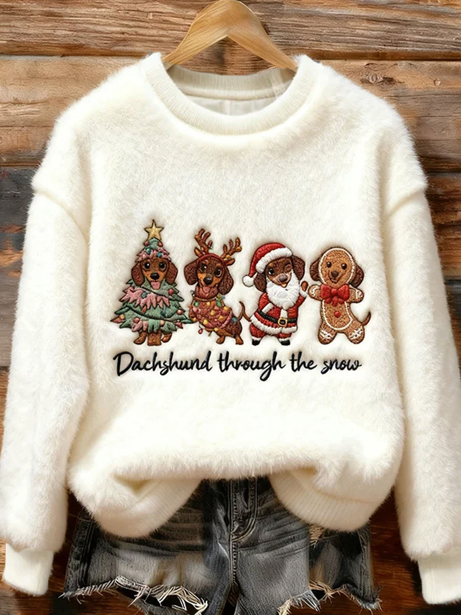 Arte animal retro impressão confortável top de flanela feminino