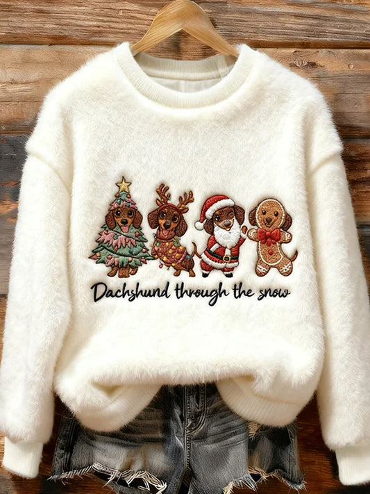 Arte animal retro impressão confortável top de flanela feminino