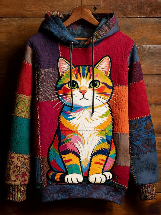 Unisex Retro Animal Art Imprimir Camisola Casual confortável