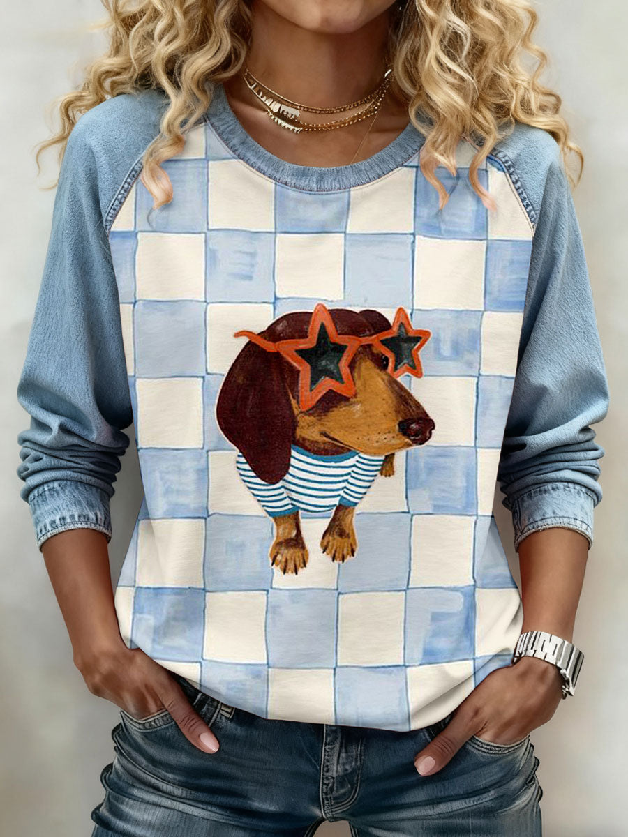 Camisolas de impressão Dachshund feminino