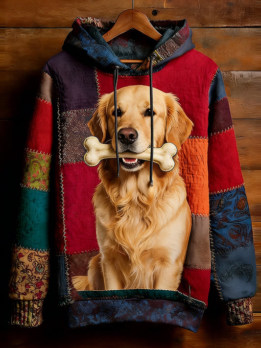 Unisex Retro Animal Art Imprimir Camisola Casual confortável