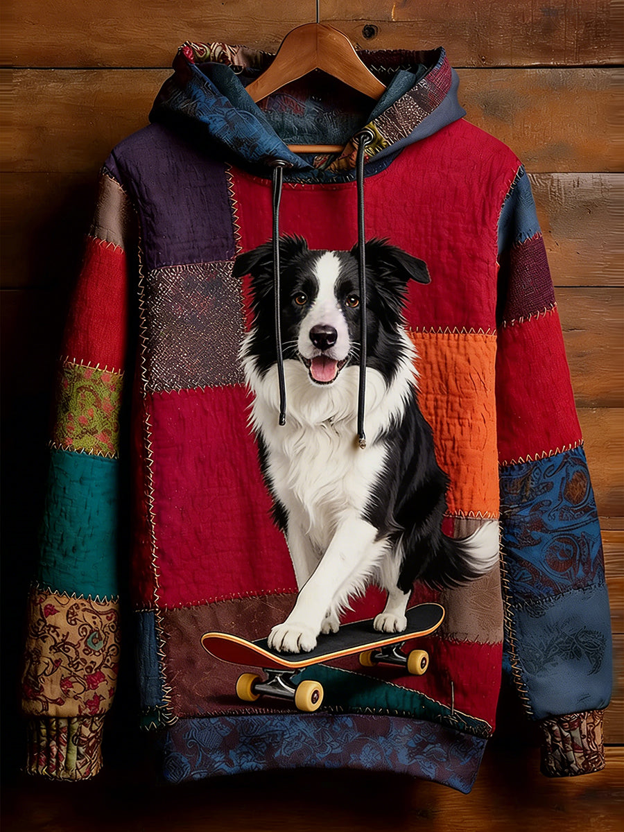 Unisex Retro Animal Art Imprimir Camisola Casual confortável