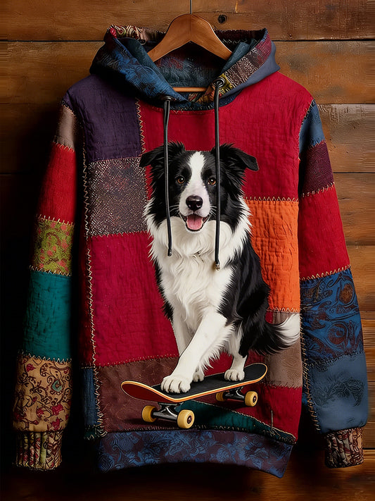 Unisex Retro Animal Art Imprimir Camisola Casual confortável