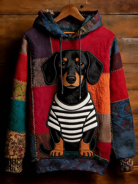 Unisex Retro Animal Art Imprimir Camisola Casual confortável