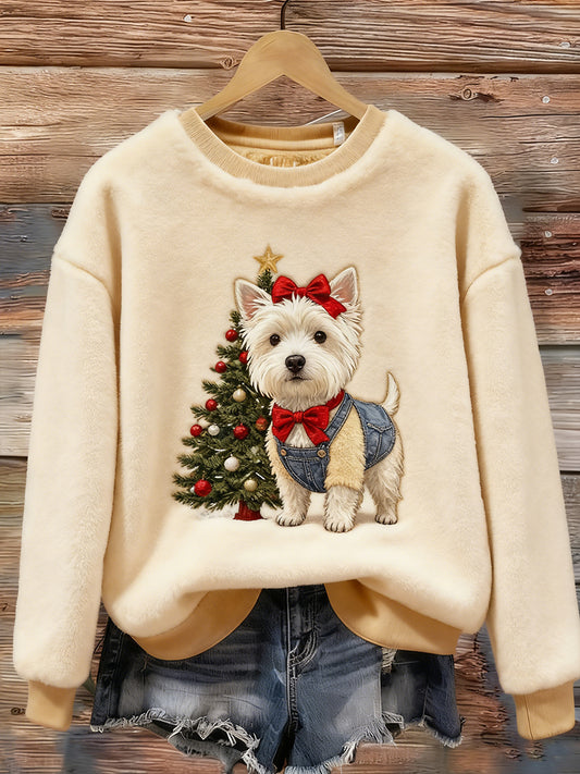 Arte animal retro impressão confortável top de flanela feminino