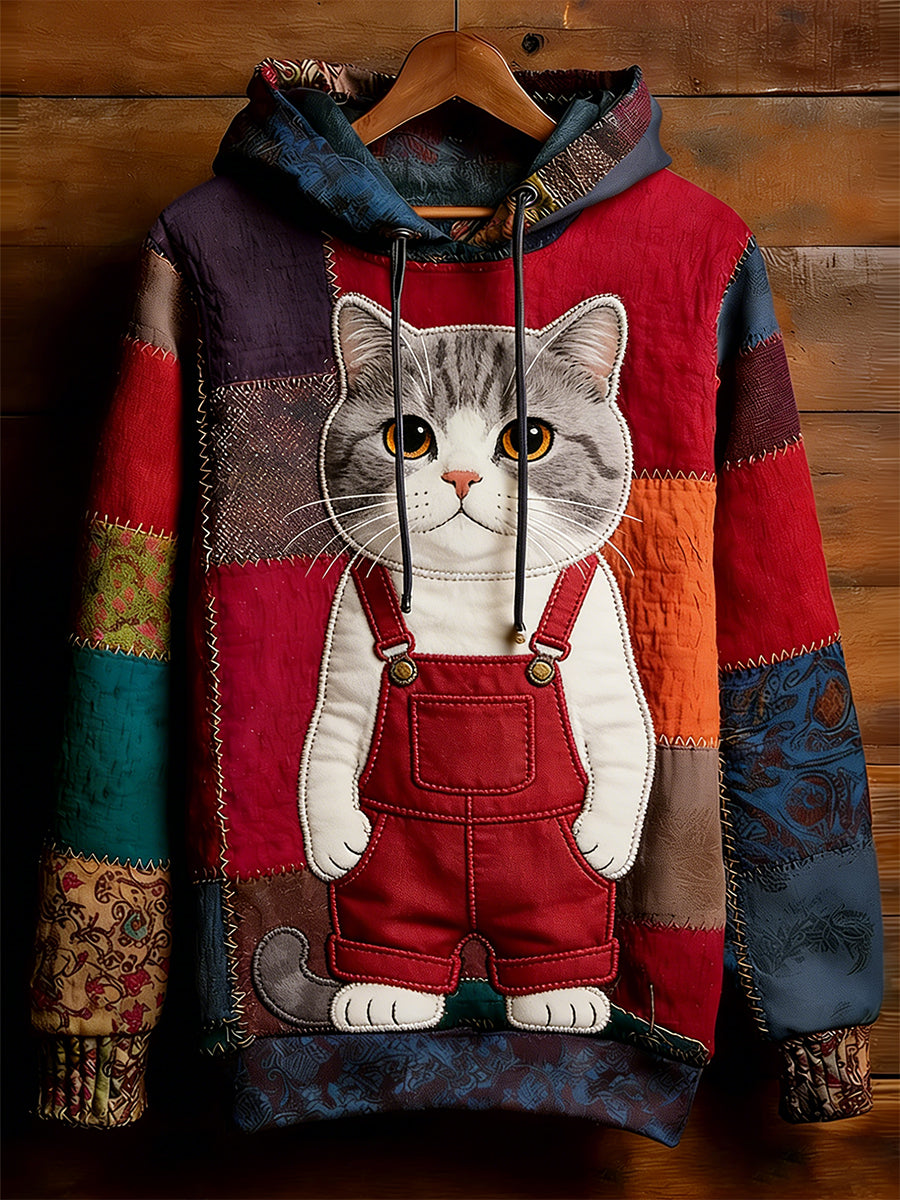 Unisex Retro Animal Art Imprimir Camisola Casual confortável