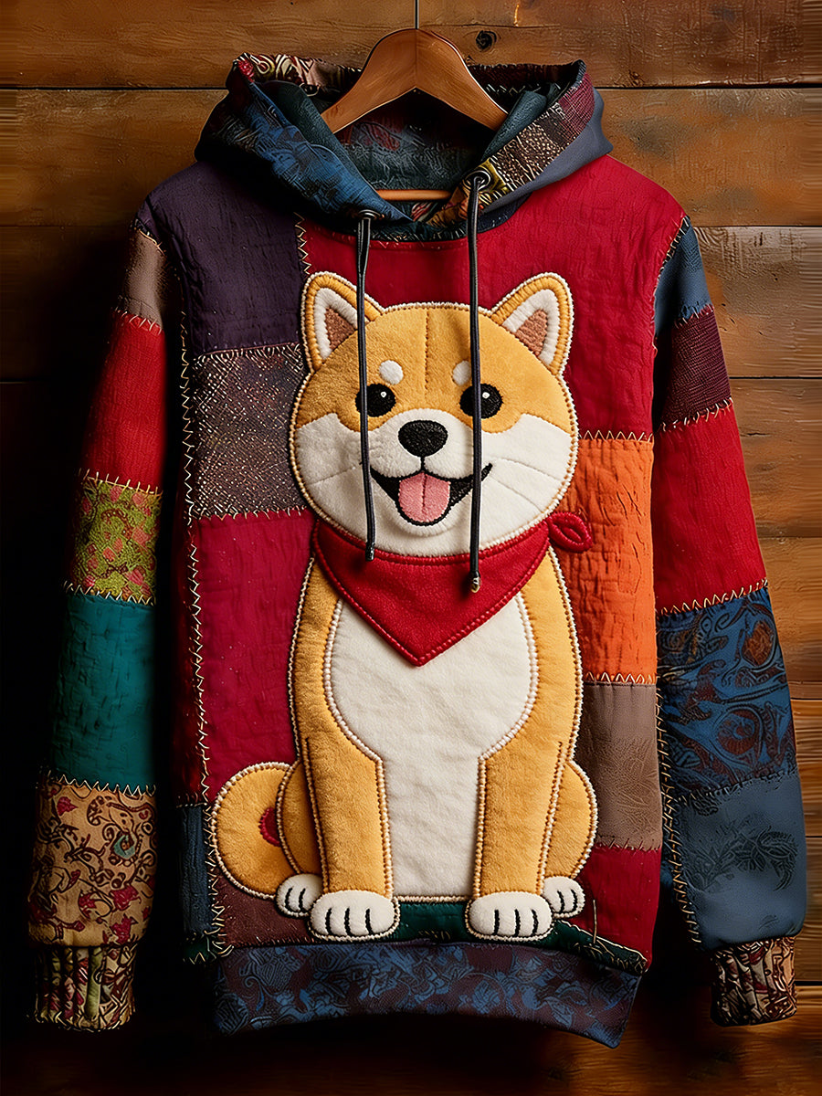 Unisex Retro Animal Art Imprimir Camisola Casual confortável