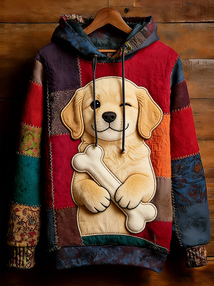 Unisex Retro Animal Art Imprimir Camisola Casual confortável