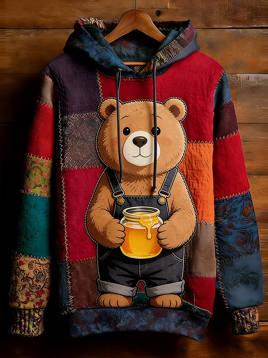 Unisex Retro Animal Art Imprimir Camisola Casual confortável