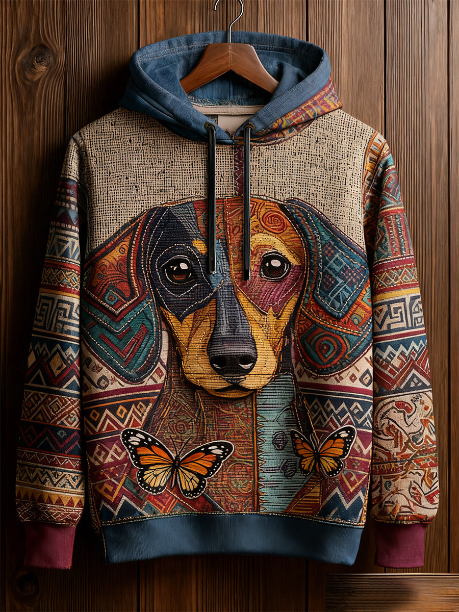 Unisex Retro Animal Art Imprimir Camisola Casual confortável