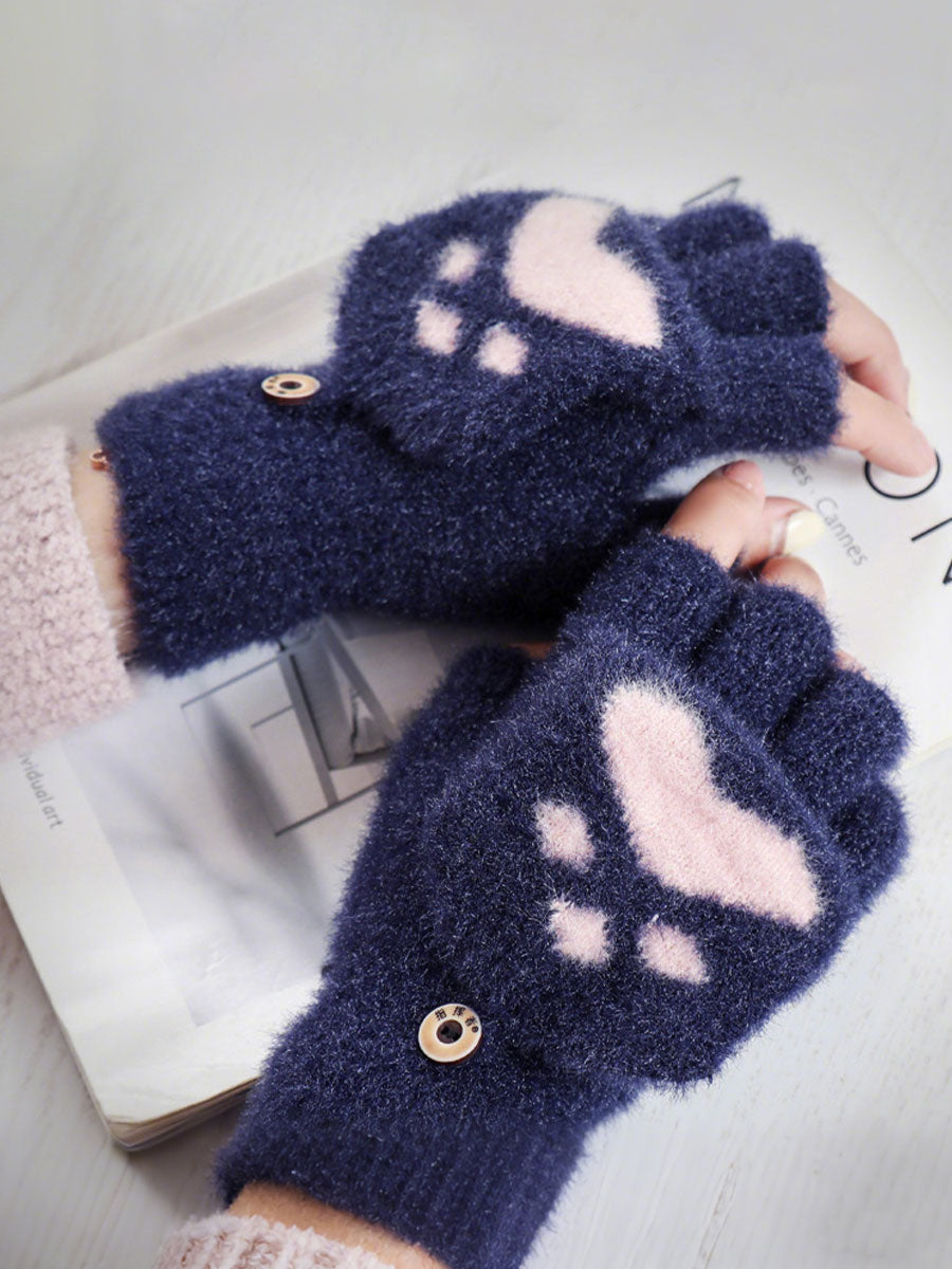 Luvas de pata de gato feminino
